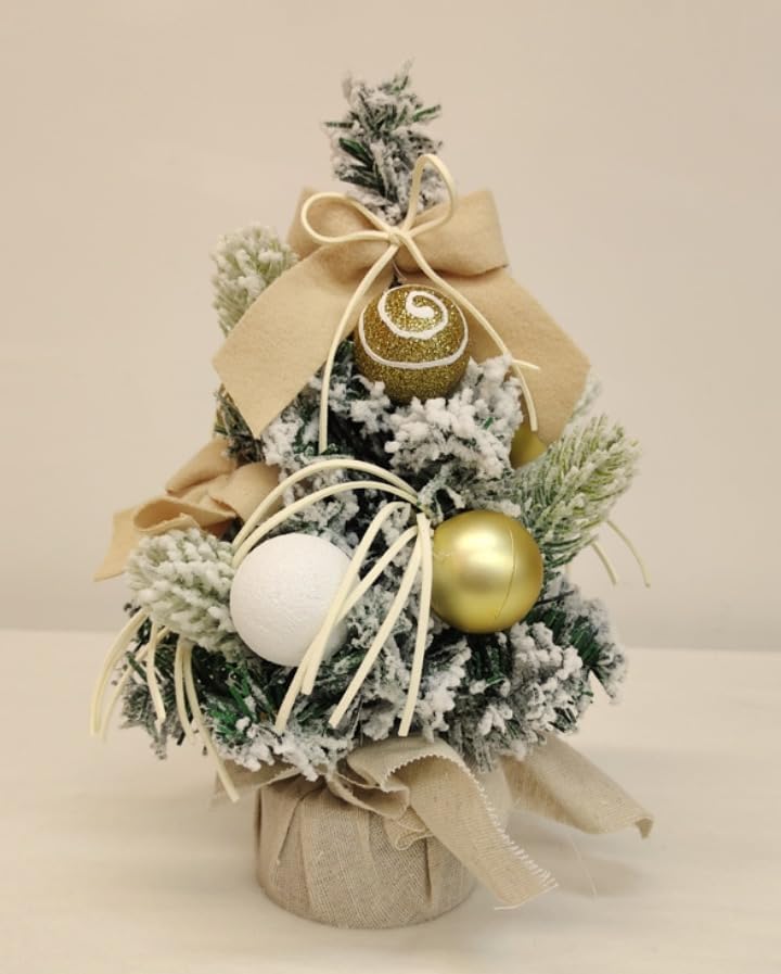 Mini Macaron-Colored Christmas Tree 12in/16in Options Small Holiday Decoration for DeskBedroo OfficeAdds Festive Cheer Gold