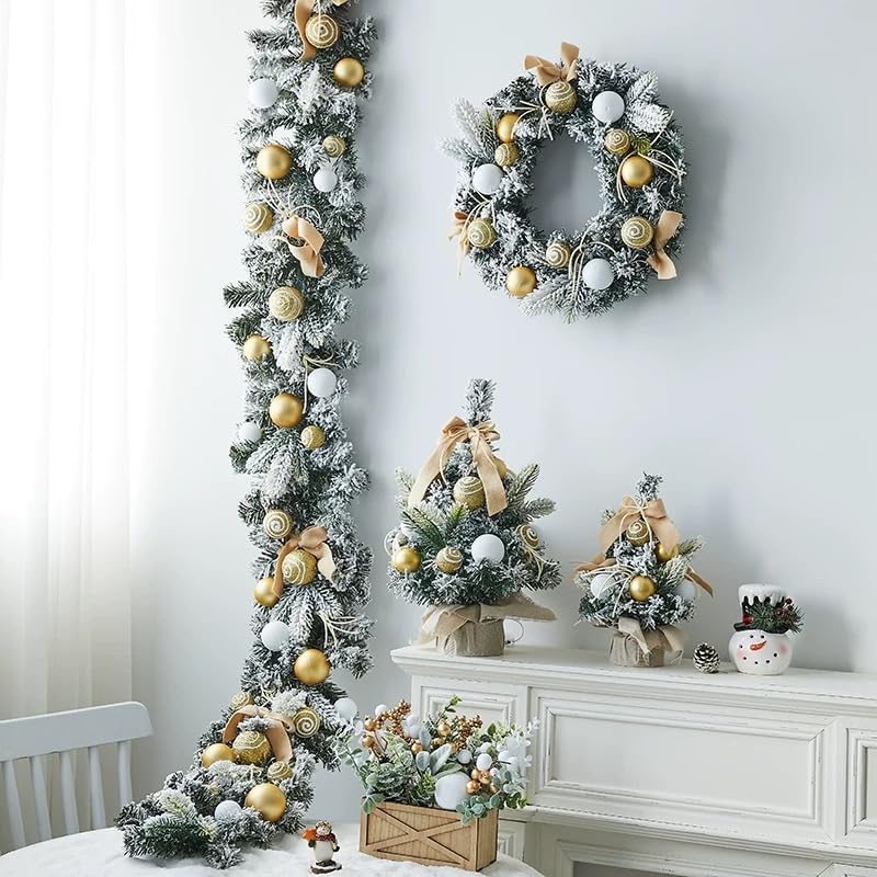 Mini Macaron-Colored Christmas Tree 12in/16in Options Small Holiday Decoration for DeskBedroo OfficeAdds Festive Cheer Gold