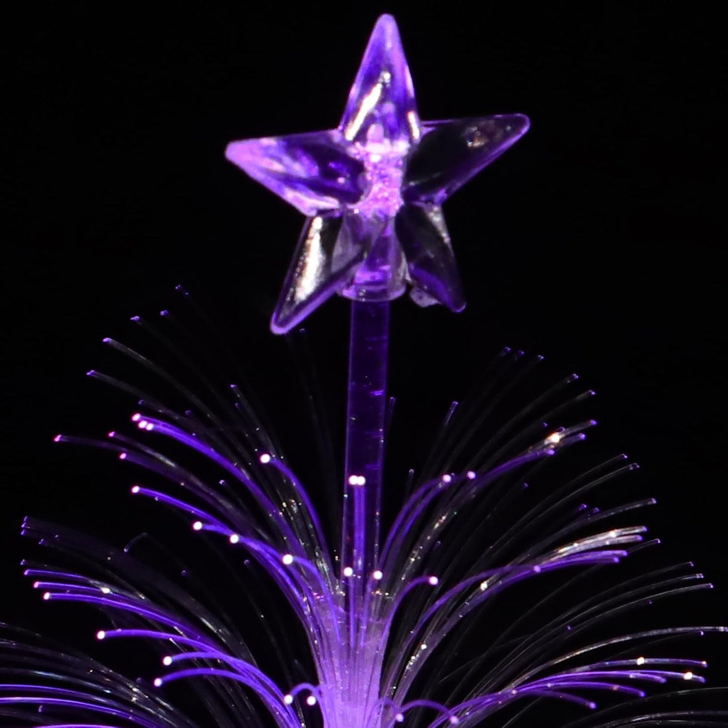 Luxshiny Colorful Fiber Optic Christmas Tree USB Powered Led Christmas Tree Desk Decorations for Bedroom Shopping Mall Home