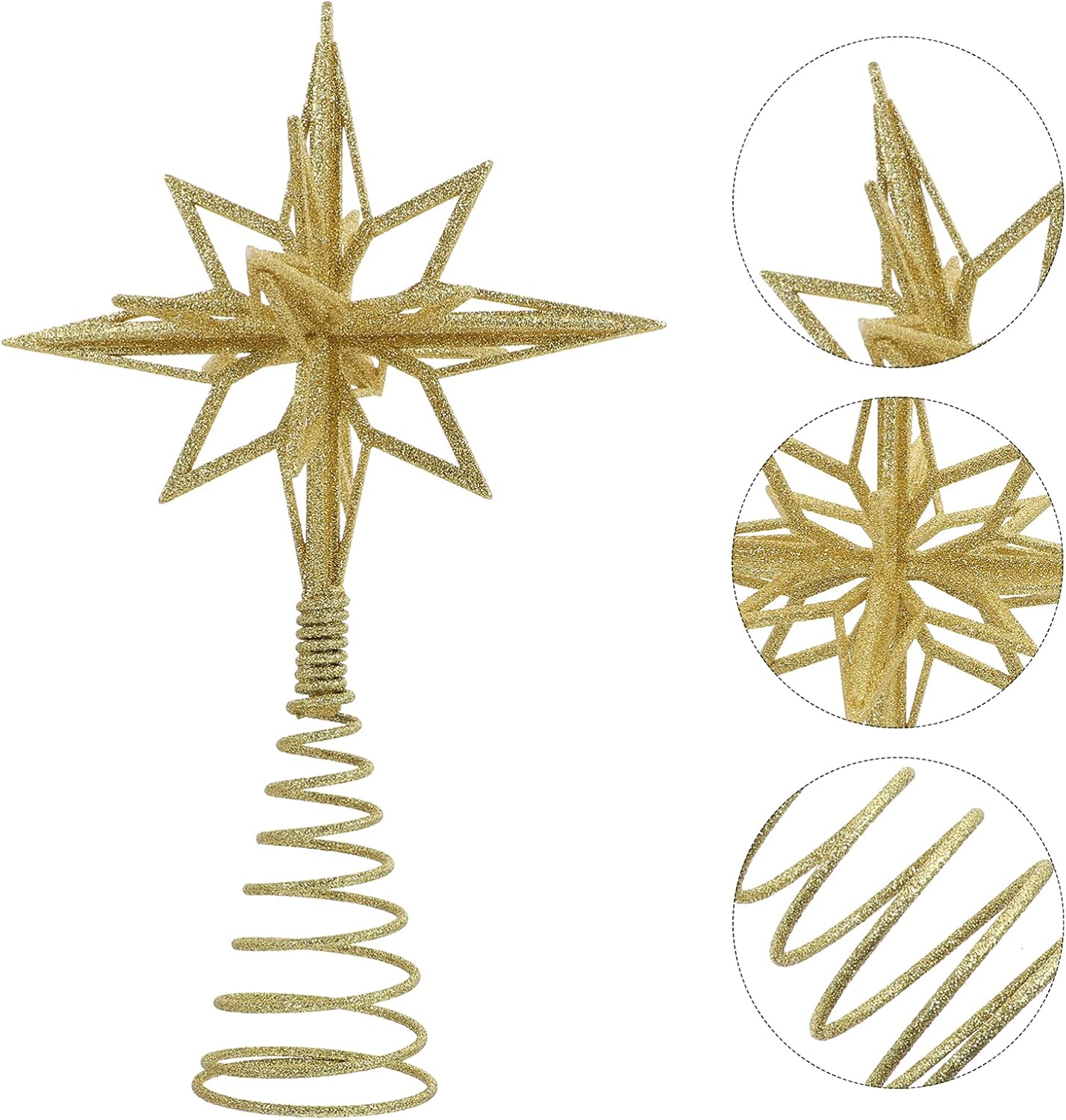 Gadpiparty Christmas Tree Star Golden star tree topper christmas tree star topper christmas star tree topper Topper Christmas Tree