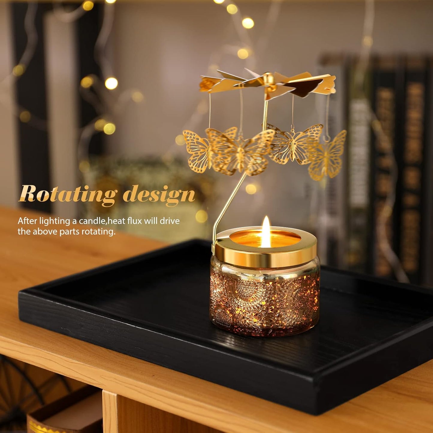 Butterfly Candle Gifts for Women, Unique Birthday Gift for Women Mom Sister, Funny Gifts for Friend, Grandma, Daughter in Law, Rotatable Scented Candles Gifts for Anniversary, Christmas, Thanksgiving