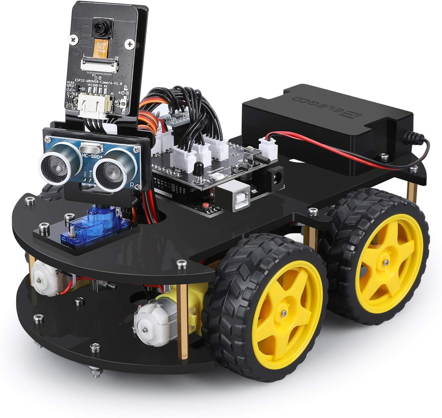 ELEGOO UNO R3 Smart Robot Car Kit V4 for Arduino Robotics for Kids Ages 8-12 12-16 STEM Science Kits Coding Gifts for 8 9 10 11 12 13 14 15 16 Year Old Boys Girls Teens Cool Engineering Building Toys