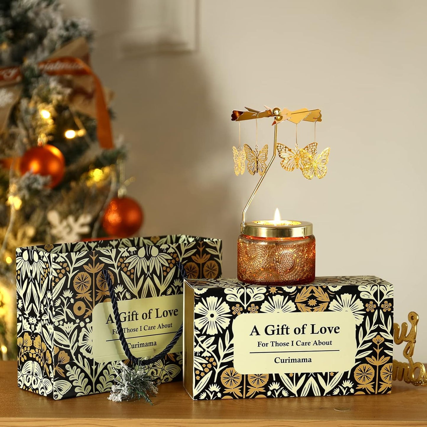 Butterfly Candle Gifts for Women, Unique Birthday Gift for Women Mom Sister, Funny Gifts for Friend, Grandma, Daughter in Law, Rotatable Scented Candles Gifts for Anniversary, Christmas, Thanksgiving