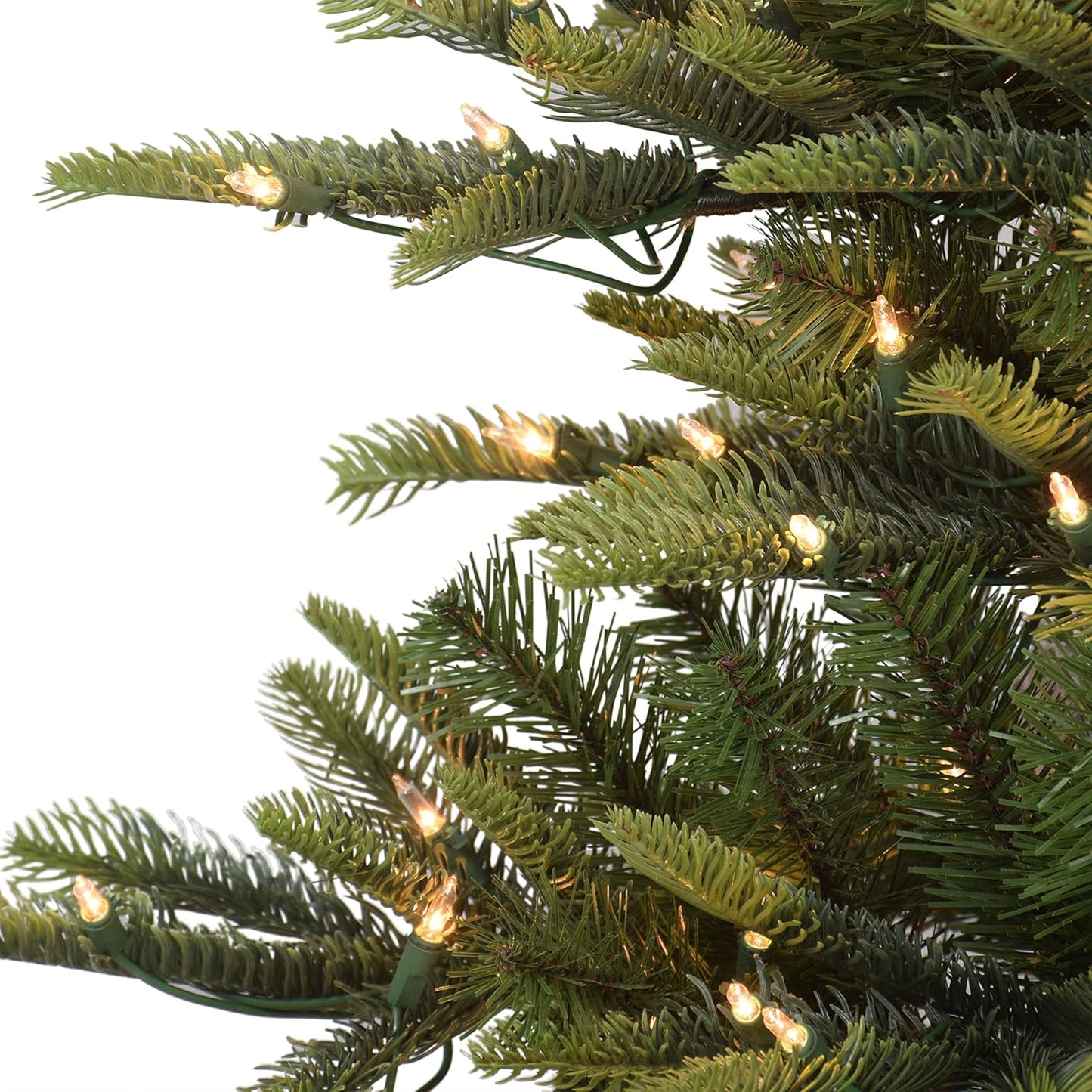 Puleo International 4.5 Foot Pre-Lit Aspen Fir Artificial Christmas Tree with 250 UL Listed Clear Lights, Green