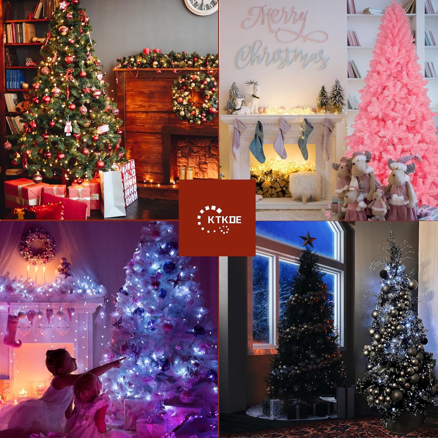 KTKDE 6ft Artificial Black Christmas Tree Outdoor Black Christmas Tree Halloween Tree Decorations with 1005 Tips Led String Lights Pencil Christmas Tree Indoor Holiday Office Party Decorations