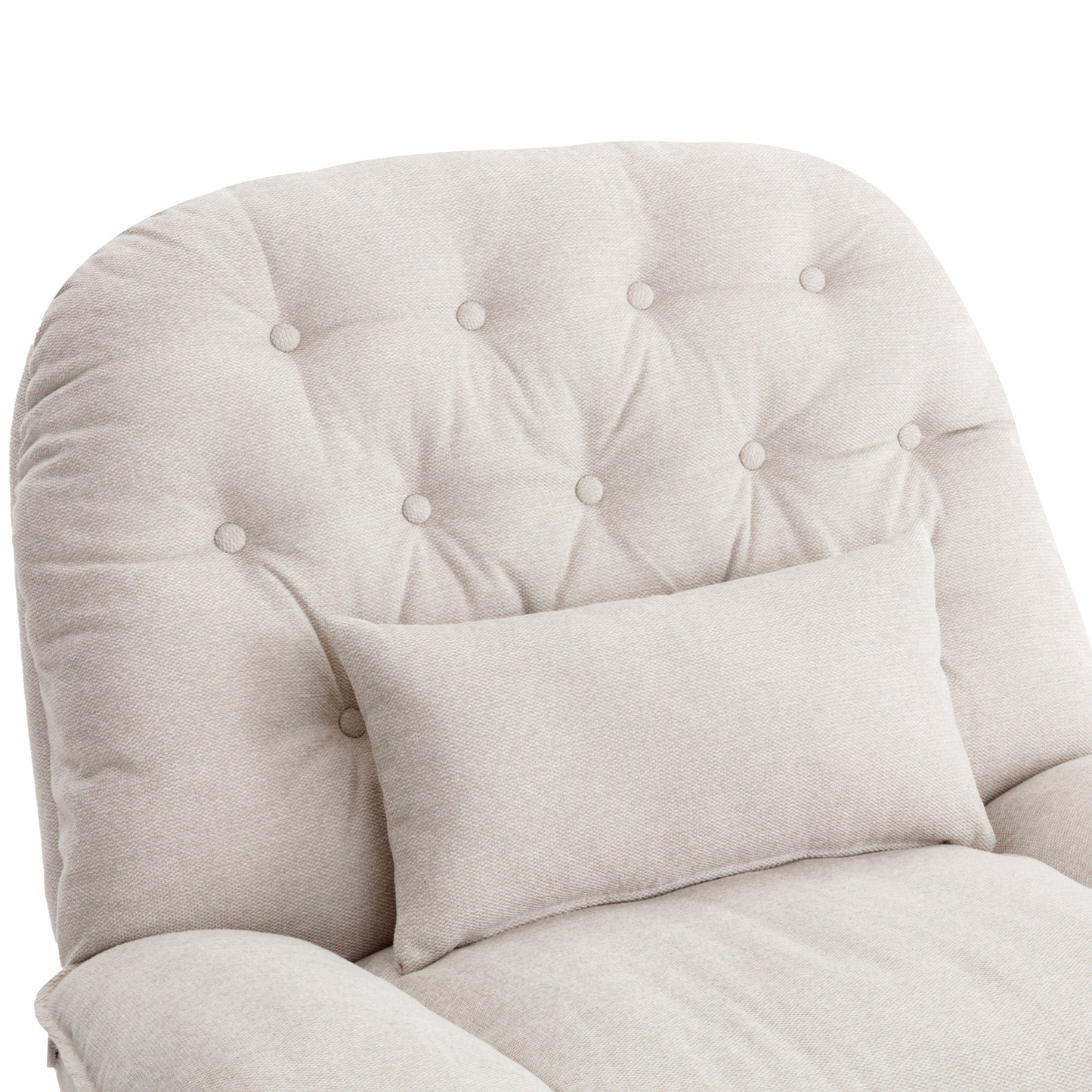 270 Degree Swivel Power Recliner with Voice Control, Bluetooth Music Player,USB Ports, Atmosphere Lamp, Hidden Arm Storage and Mobile Phone Holder for Living Room, Bedroom, Apartment, Beige