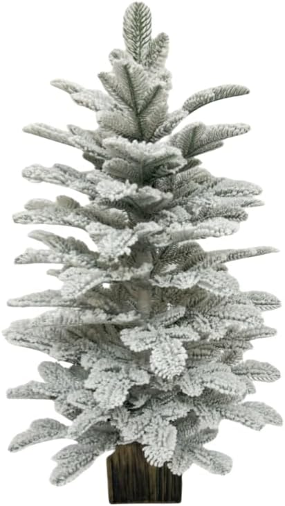PE Artificial Snowflake Christmas Tree - White Flocked Holiday Tree for Festive Decor, Ideal for Christmas Scenes or Displays, Available in Three Sizes,L
