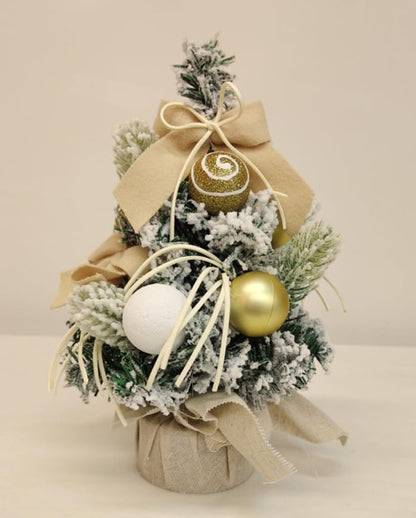 Mini Macaron-Colored Christmas Tree 12in/16in Options Small Holiday Decoration for DeskBedroo OfficeAdds Festive Cheer Gold