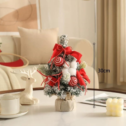 Mini Macaron-Colored Christmas Tree - 12in/16in Options, Small Holiday Decoration for Desk, Bedroom, Office, Adds Festive Cheer