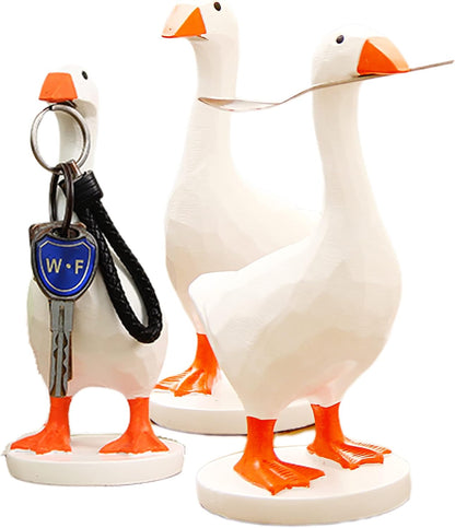 GRAPMKTG Magnetic Goose Key Holder Cute Home Decor Kawaii Room Office Table Desk Decor Aesthetic Funny Bedroom Decor Housewarming Gifts for Women Men1 Pack