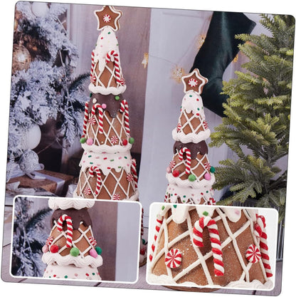 CRAFTHROU Creative Plastic Christmas Tree Candy Design Colorful Peppermint Lollipop Ornaments Unique Xmas Party Tree Ornament for Festive Holiday Decor