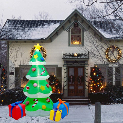 DR.DUDU 7 FT Inflatable Christmas Tree with Led Lights, Lighted Christmas Tree for Blow Up Yard Decoration, Indoor Outdoor Yard Garden Christmas Decoration