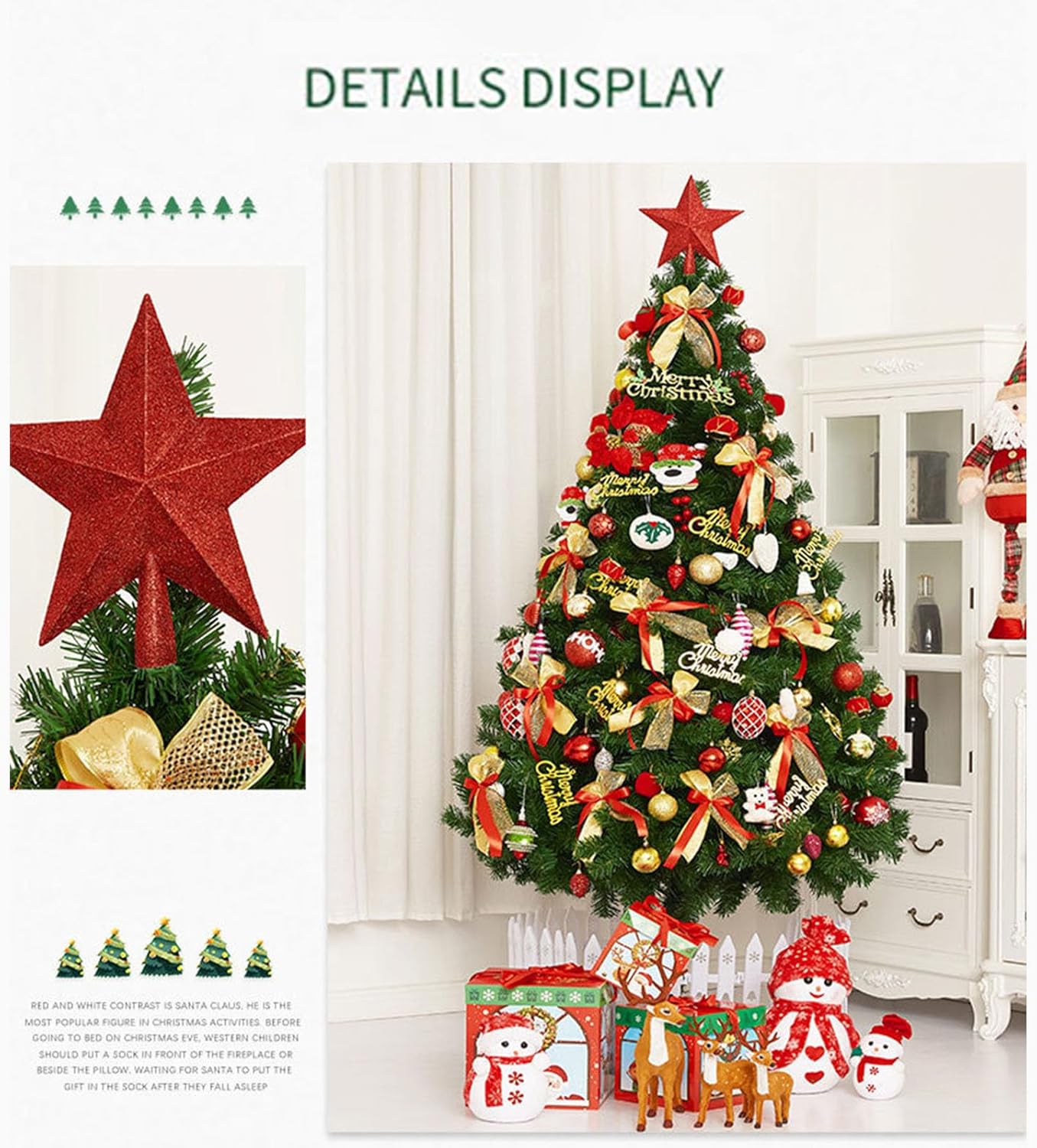 Zewuai Foldable Christmas Tree with Multiple Decor Indoor Outdoor Decor for Christmas Party Garden Home,Easily Assembled Flash Deal Prime Clearance 5.99 Items Cheap Stuff Under 2 Dollar Item Only