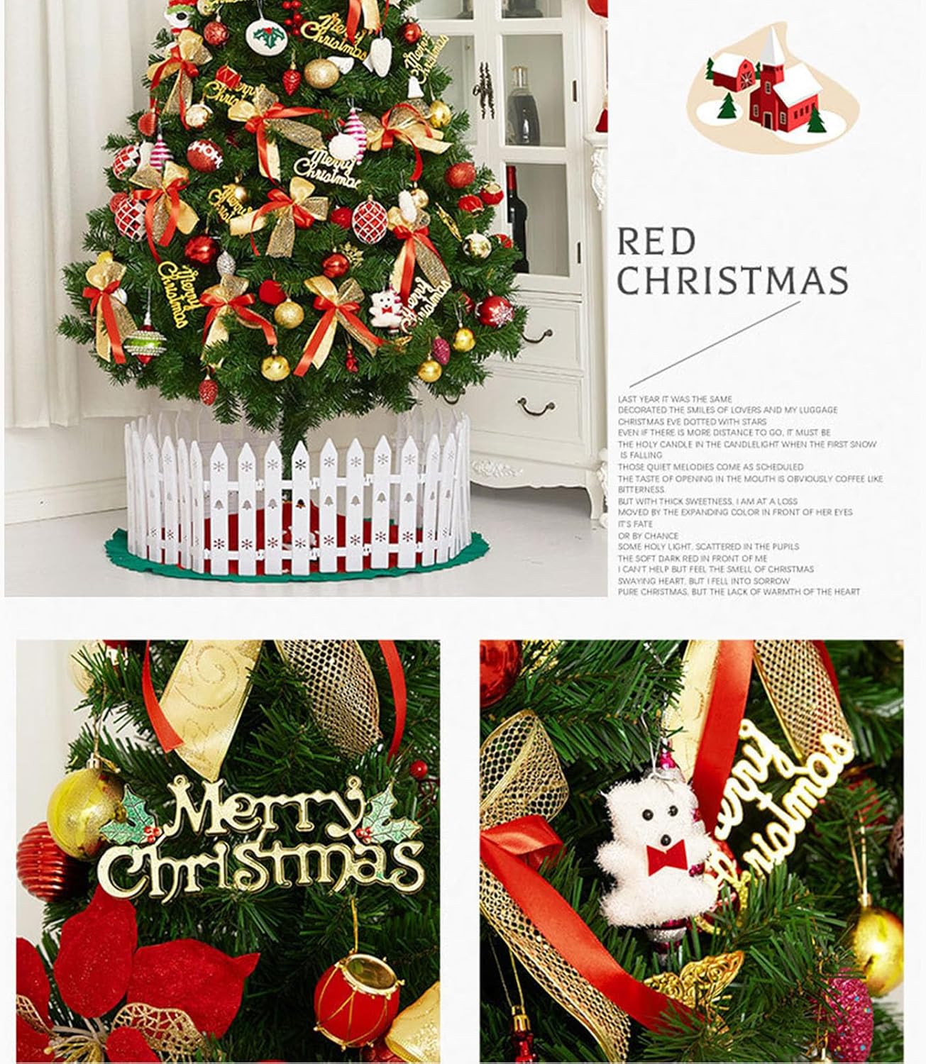 Zewuai Foldable Christmas Tree with Multiple Decor Indoor Outdoor Decor for Christmas Party Garden Home,Easily Assembled Flash Deal Prime Clearance 5.99 Items Cheap Stuff Under 2 Dollar Item Only