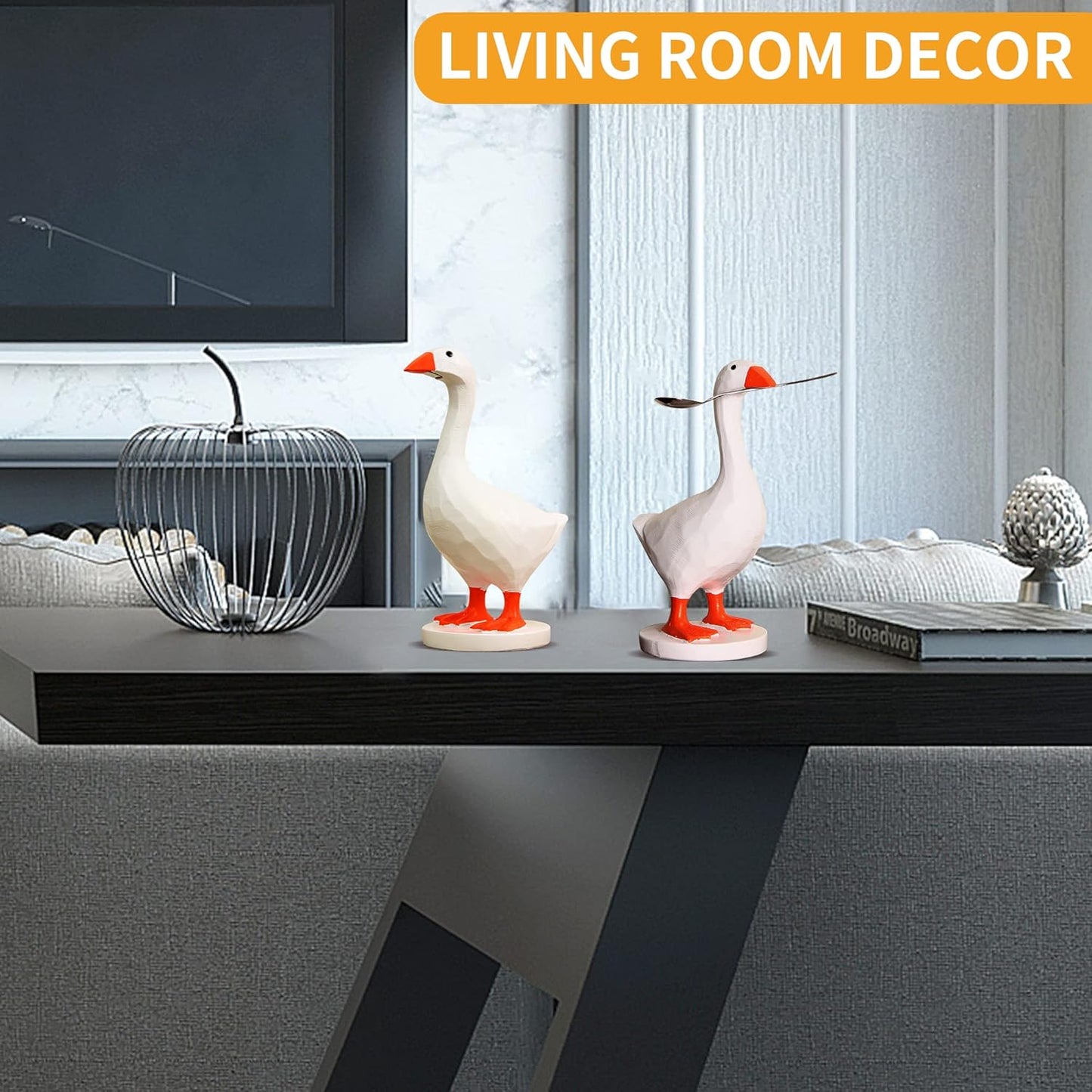 GRAPMKTG Magnetic Goose Key Holder Cute Home Decor Kawaii Room Office Table Desk Decor Aesthetic Funny Bedroom Decor Housewarming Gifts for Women Men1 Pack