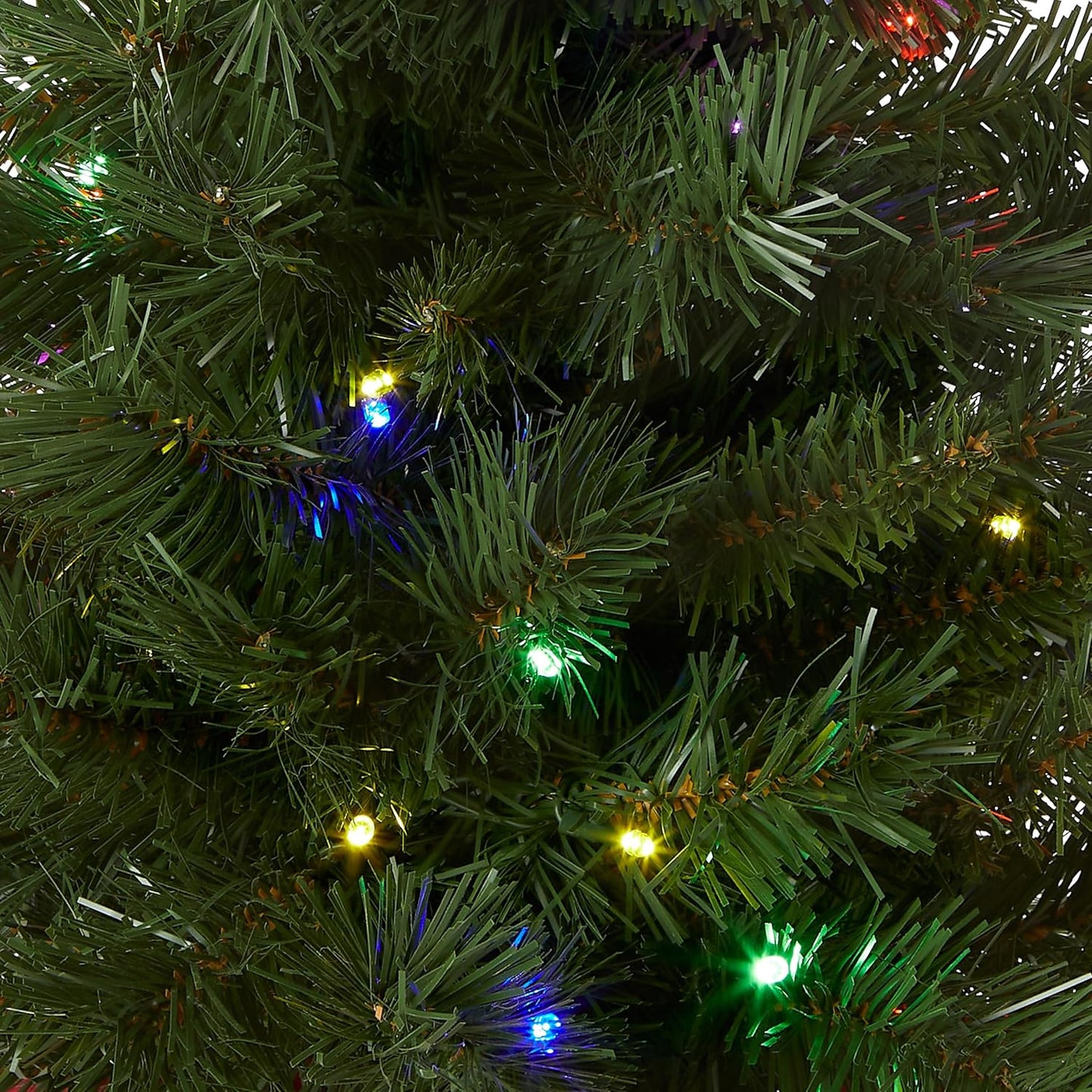 National Tree Company Pre-lit Artificial Mini Christmas Tree | Includes Multi-Color LED Lights and Cloth Bag Base | Majestic Fir - 2 ft