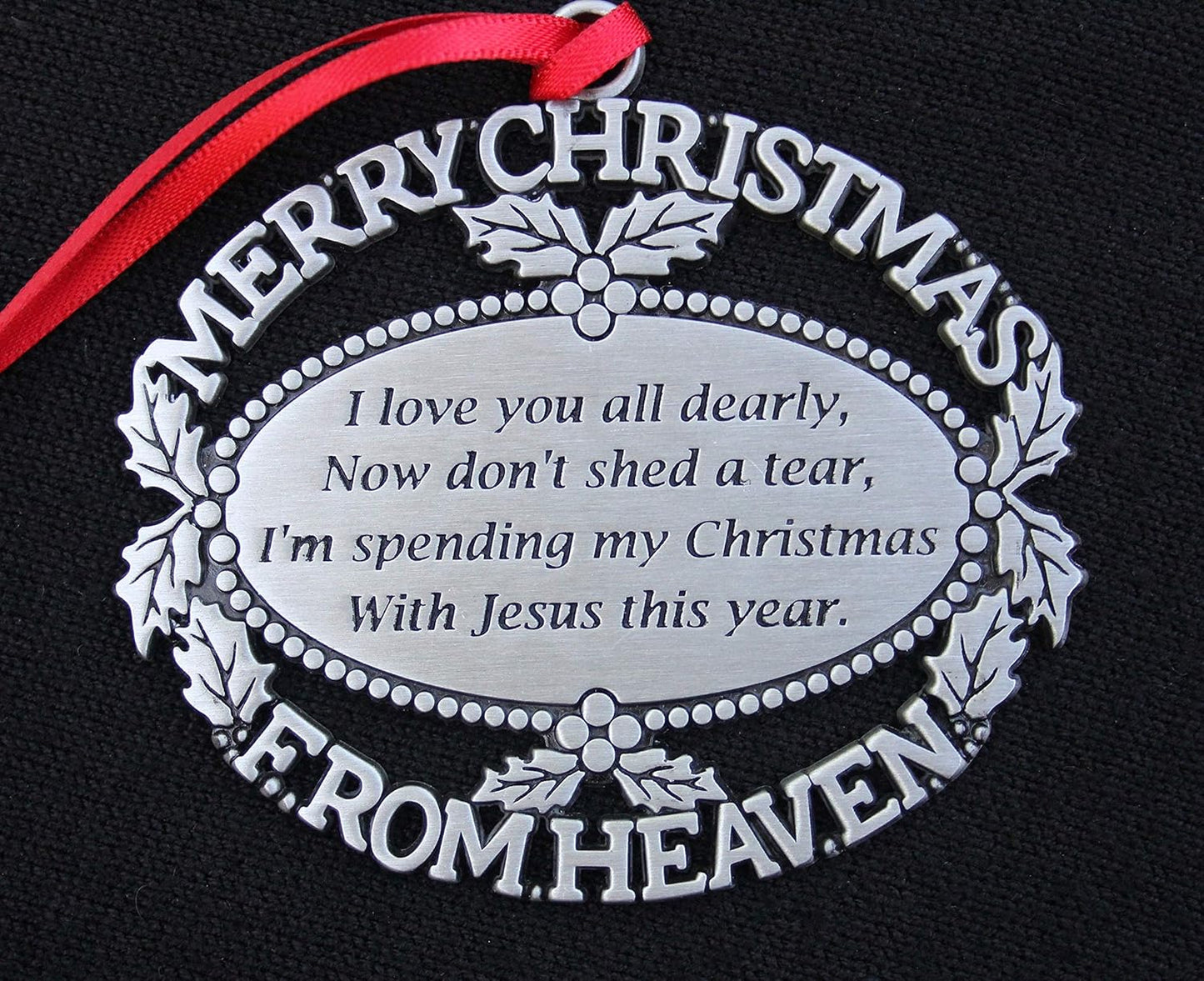 ® Pewter Finish Keepsake Memorial Ornament with Poem in Gift Box - Rememberance Gift for Christams Trees or Year Round Respect for a Departed Loved One.