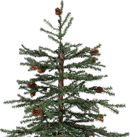 Vickerman 24" Caramel Pine Artificial Christmas Tree Unlit- Featuring 480 PVC Tips - Pine Cone Accented - Seasonal Indoor Home Decor with Decorative Burlap Base