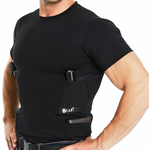 mens-v-neck-holster-shirt-black-plus-extra-pocket